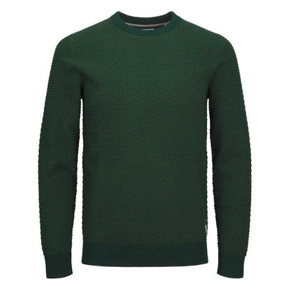 Front - Jack And Jones Mens Textured Knit Regular Sweatshirt