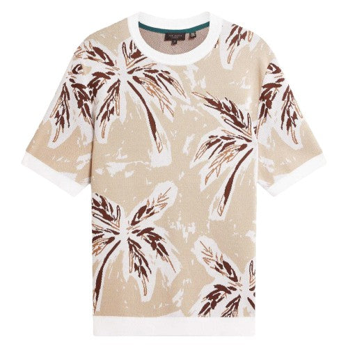 Front - Ted Baker Mens Palm Knitted Short-Sleeved T-Shirt