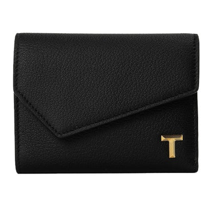Front - Tiffany & Co T Logo Leather Coin Purse