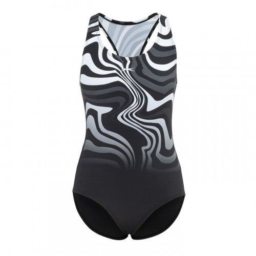Front - Slazenger Womens/Ladies Wave Pattern One Piece Swimsuit