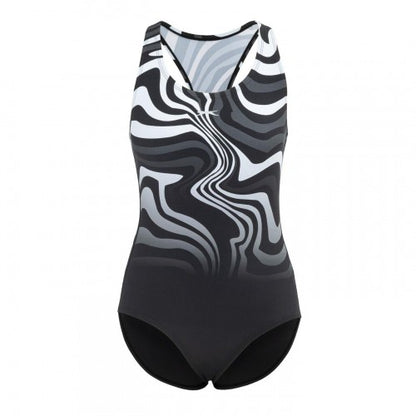 Front - Slazenger Womens/Ladies Wave Pattern One Piece Swimsuit