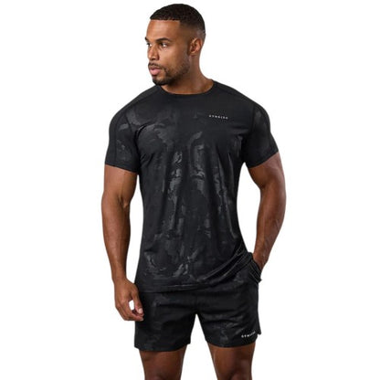 Front - Gym King Mens Debossed T-Shirt