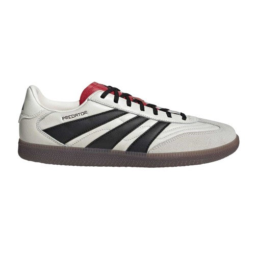 Front - Adidas Mens Predator Freestyle Stripe Detail Leather Futsal Trainers