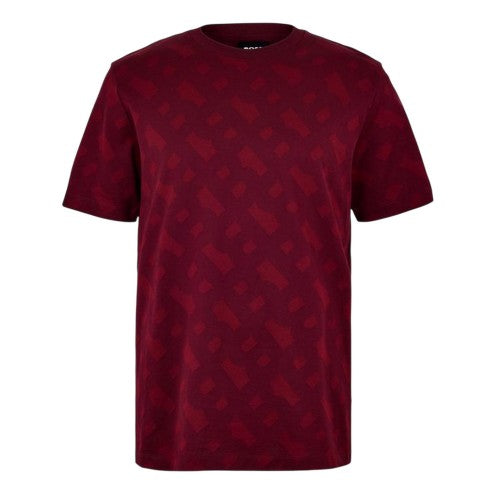 Front - Boss Mens Monogram Jacquard T-Shirt