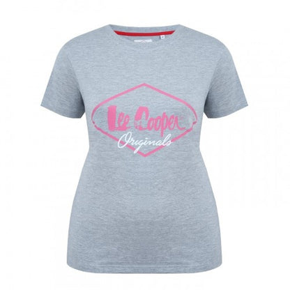 Front - Lee Cooper Womens/Ladies Diamond Logo T-Shirt