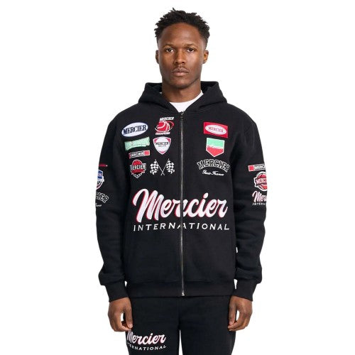 Front - Mercier Mens International Full Zip Hoodie