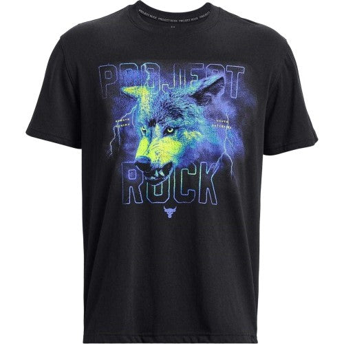 Front - Under Armour Mens Project Rock Wolf Heavyweight T-Shirt