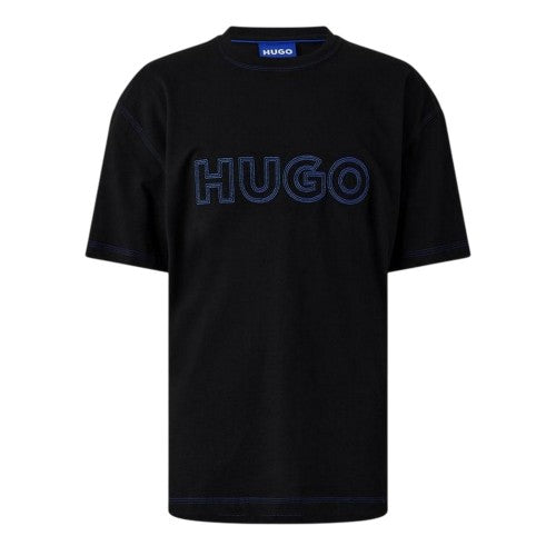 Front - Hugo Mens Embroidered Logo Stitched T-Shirt