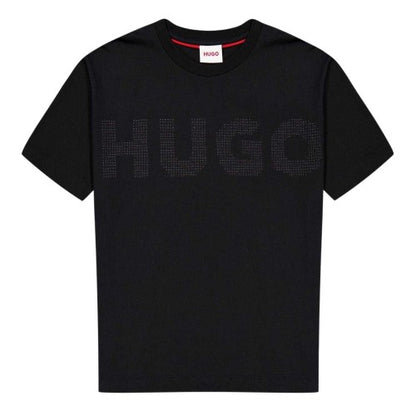 Front - Hugo Childrens/Kids Logo Embellished T-Shirt