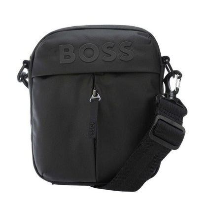 Front - Boss Mens Stormy Tonal Logo Reporter Bag