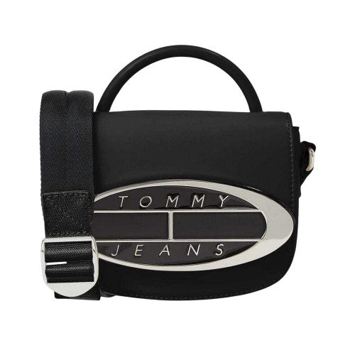 Front - Tommy Jeans Oval Logo 0.75L Crossbody Bag