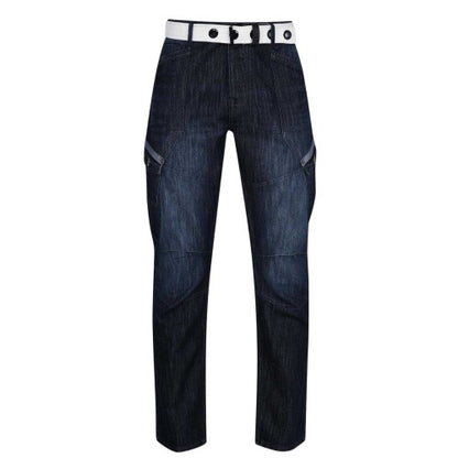 Front - Airwalk Mens Belted Cargo Jeans