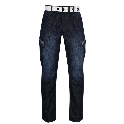 Front - Airwalk Mens Belted Cargo Jeans