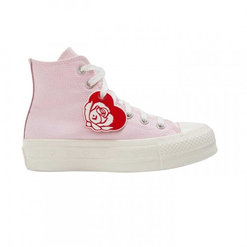 Front - Converse Womens/Ladies All Star Canvas Platform High Top Trainers