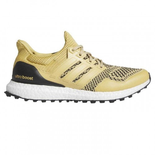 Front - Adidas Mens Ultraboost Leather Water Resistant Golf Shoes