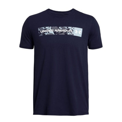 Front - Under Armour Mens Chest Stripe Camo T-Shirt