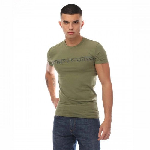 Front - Emporio Armani Mens Crew Neck T-Shirt