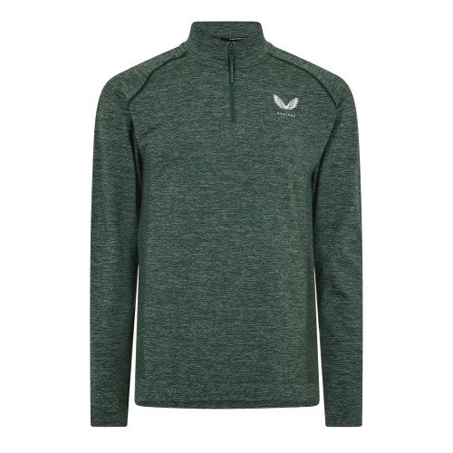 Front - Castore Mens Body Mapped Quarter Zip Fleece Top