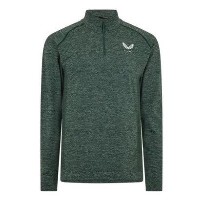 Front - Castore Mens Body Mapped Quarter Zip Fleece Top