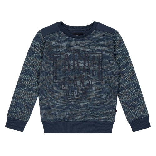 Front - Farah Childrens/Kids Camo Crew Neck Sweatshirt
