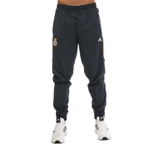 Front - Adidas Mens 2022/23 Woven Real Madrid CF Jogging Bottoms