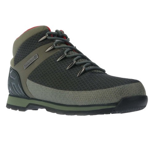 Front - Timberland Mens Euro Sprint Leather Mid Cut Waterproof Hiking Boots