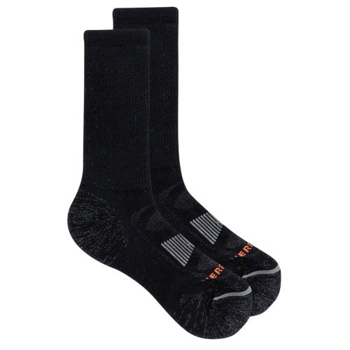 Front - Merrell Mens Zoned Hiking Crew Socks