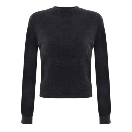 Front - I Saw It First Womens/Ladies Ribbed Long-Sleeved Top