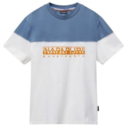 Front - Napapijri Mens Saturnia Geographic Crew Neck T-Shirt