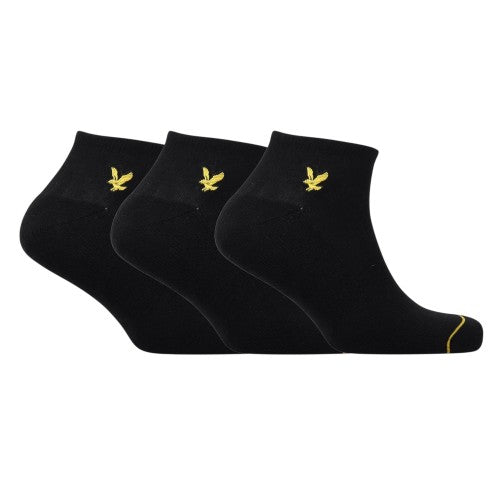 Front - Lyle & Scott Mens Ankle Socks (Pack of 3)