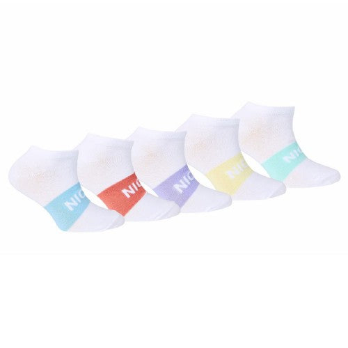 Front - Nicce Childrens/Kids Towson Colour Block Trainer Socks (Pack of 5)