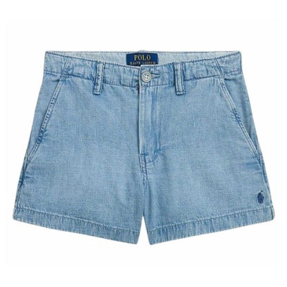 Front - Ralph Lauren Childrens/Kids Polo Denim Shorts