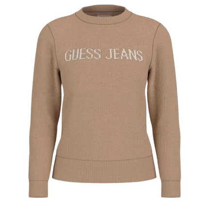 Front - Guess Womens/Ladies Knitted Intarsia Sweatshirt