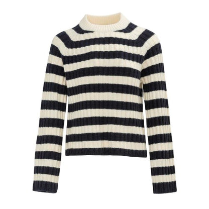 Front - Miso Womens/Ladies Stripe Open Hem Jumper
