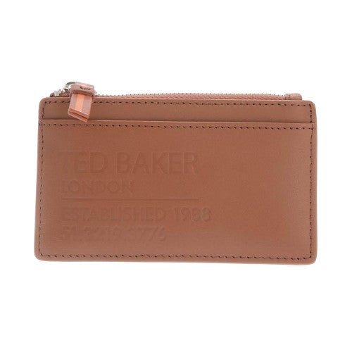 Front - Ted Baker Womens/Ladies Darcena Logo Bovine Leather Zipped Purse