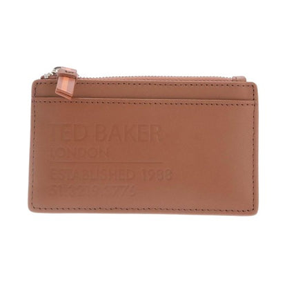 Front - Ted Baker Womens/Ladies Darcena Logo Bovine Leather Zipped Purse