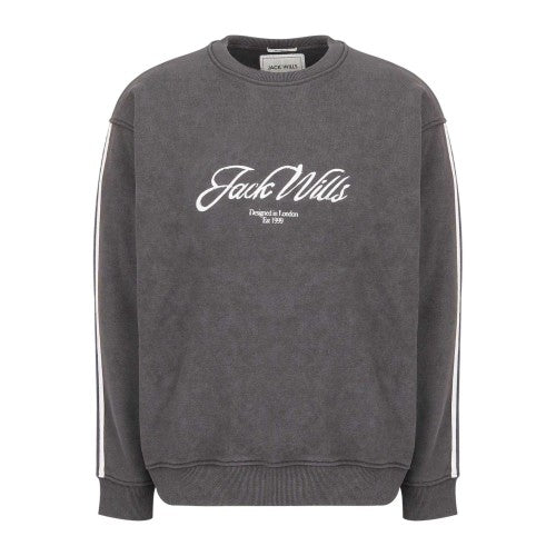 Front - Jack Wills Mens Watercolour Crew Neck Sweatshirt