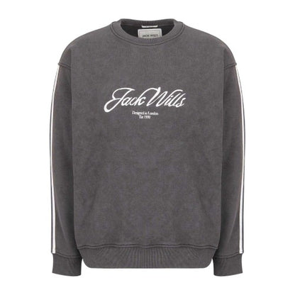 Front - Jack Wills Mens Watercolour Crew Neck Sweatshirt