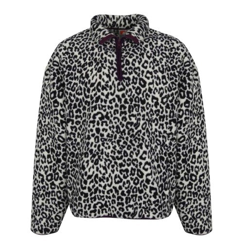 Front - SoulCal Womens/Ladies Leopard Borg Fleece Top