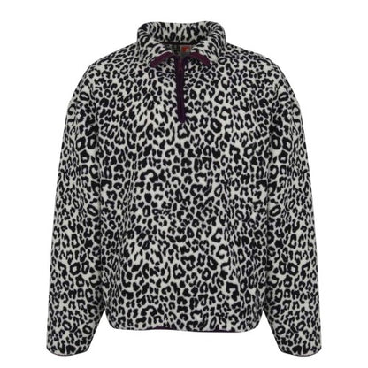 Front - SoulCal Womens/Ladies Leopard Borg Fleece Top