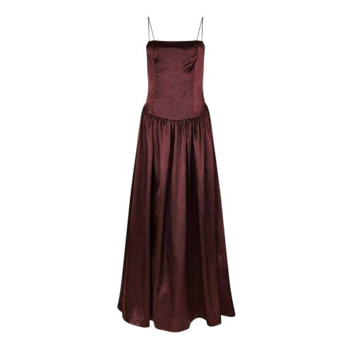 Front - AmyLynn Womens/Ladies Alexa Satin Maxi Dress