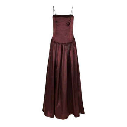 Front - AmyLynn Womens/Ladies Alexa Satin Maxi Dress
