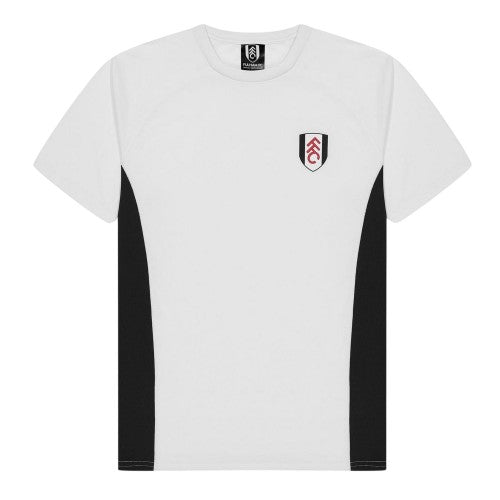 Front - Fulham FC Childrens/Kids Crest Polyester T-Shirt