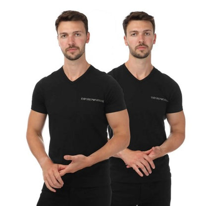 Front - Emporio Armani Mens T-Shirt (Pack of 2)