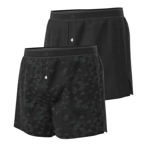 Front - Adidas Mens Active Boxer Shorts (Pack of 2)