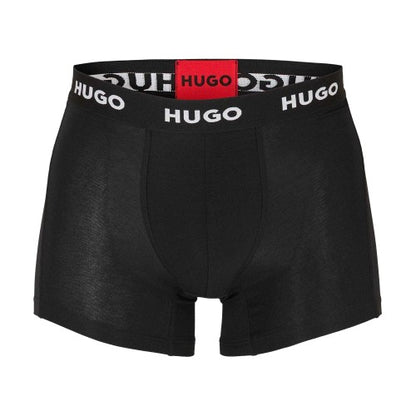Front - Hugo Mens Snug Fit Boxer Shorts (Pack of 3)