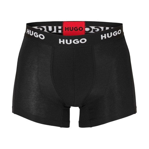 Front - Hugo Mens Snug Fit Boxer Shorts (Pack of 3)