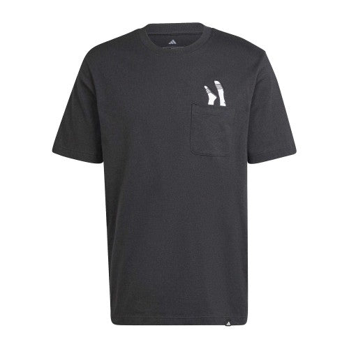 Front - Adidas Mens Slider Pocket Lounge T-Shirt