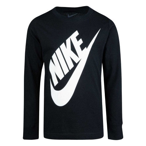 Front - Nike Childrens/Kids Futura Oversized Logo Long-Sleeved T-Shirt