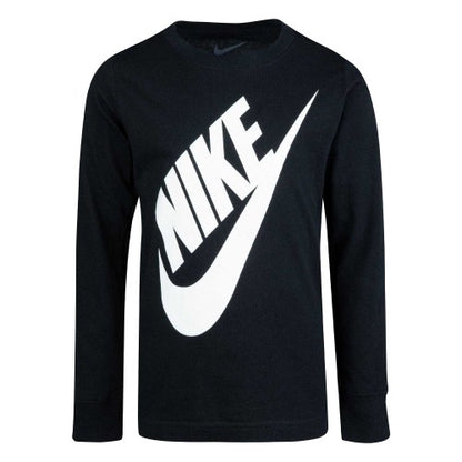 Front - Nike Childrens/Kids Futura Oversized Logo Long-Sleeved T-Shirt